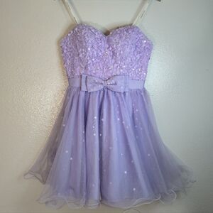 Narianna Strapless Sweetheart Sequin Tulle Formal Dress